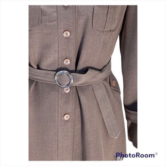 Xin Xin Trench Coat Beige Size M Vintage - Picture 5 of 13